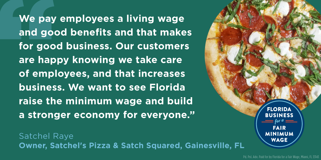 Satchel's Pizza Supports Florida Amendment 2