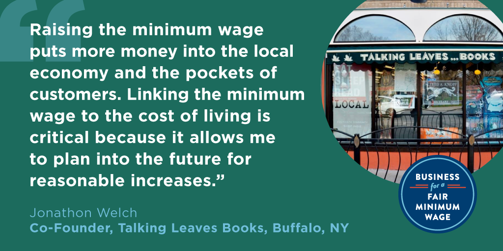 Talking Leaves Books Supports Raise the Wage